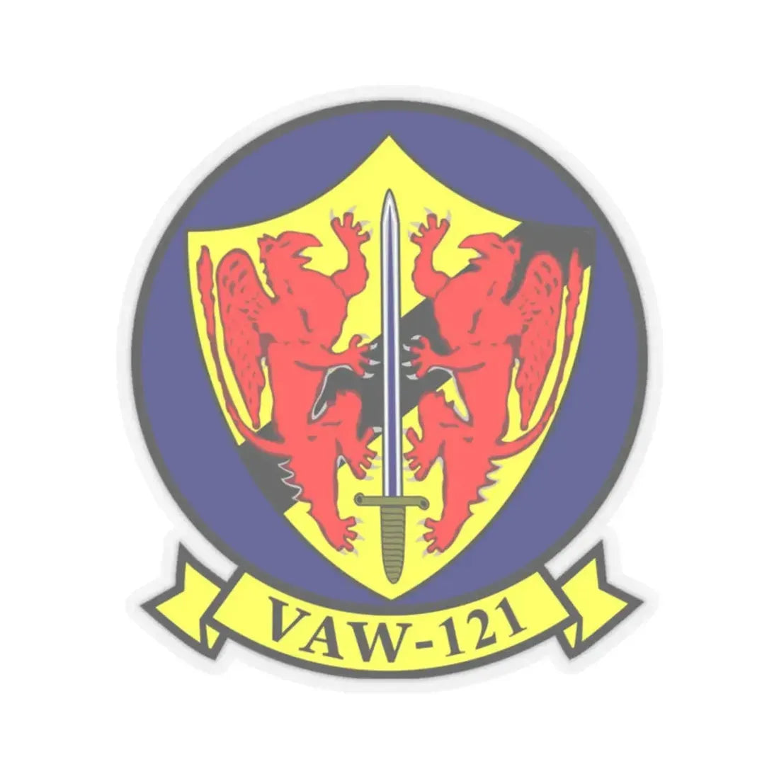 VAW 121 (U.S. Navy) STICKER Vinyl Kiss-Cut Decal 2 Inch Transparent - The Sticker Space