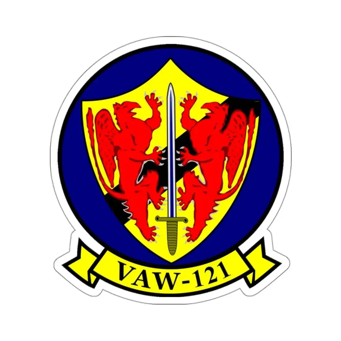 VAW 121 (U.S. Navy) STICKER Vinyl Kiss-Cut Decal 3 Inch White - The Sticker Space