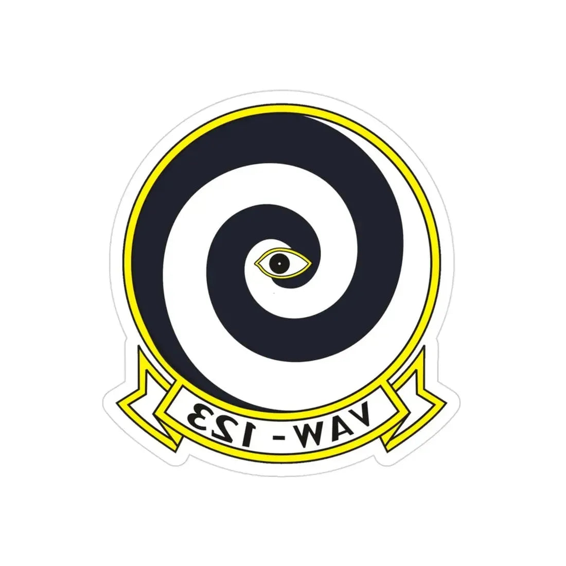 VAW 123 Screwtops (U.S. Navy) REVERSE PRINT Transparent Die-Cut STICKER 3 Inch Die-Cut Transparent - The Sticker Space