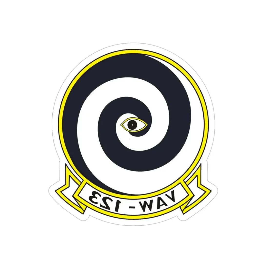 VAW 123 Screwtops (U.S. Navy) REVERSE PRINT Transparent Die-Cut STICKER 4 Inch Die-Cut Transparent - The Sticker Space