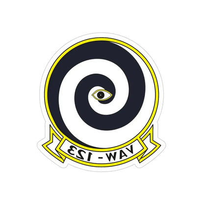 VAW 123 Screwtops (U.S. Navy) REVERSE PRINT Transparent Die-Cut STICKER 5 Inch Die-Cut Transparent - The Sticker Space