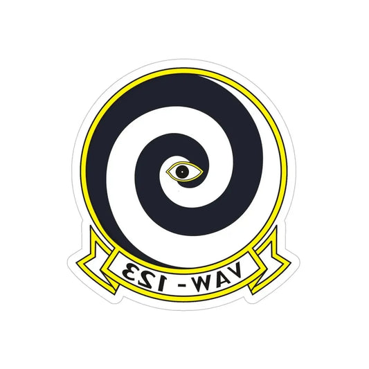 VAW 123 Screwtops (U.S. Navy) REVERSE PRINT Transparent Die-Cut STICKER 6 Inch Die-Cut Transparent - The Sticker Space