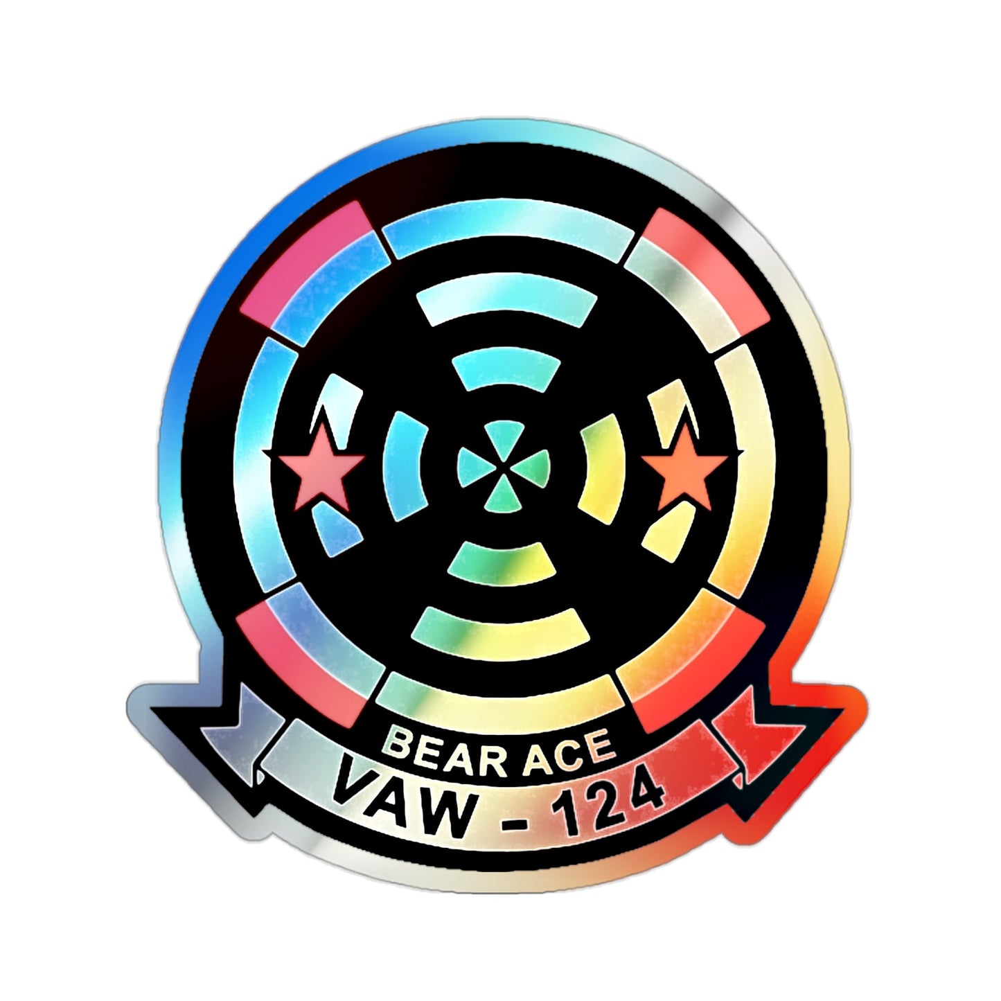 VAW 124 Bear Ace (U.S. Navy) Holographic STICKER Die-Cut Vinyl Decal-2 Inch-The Sticker Space