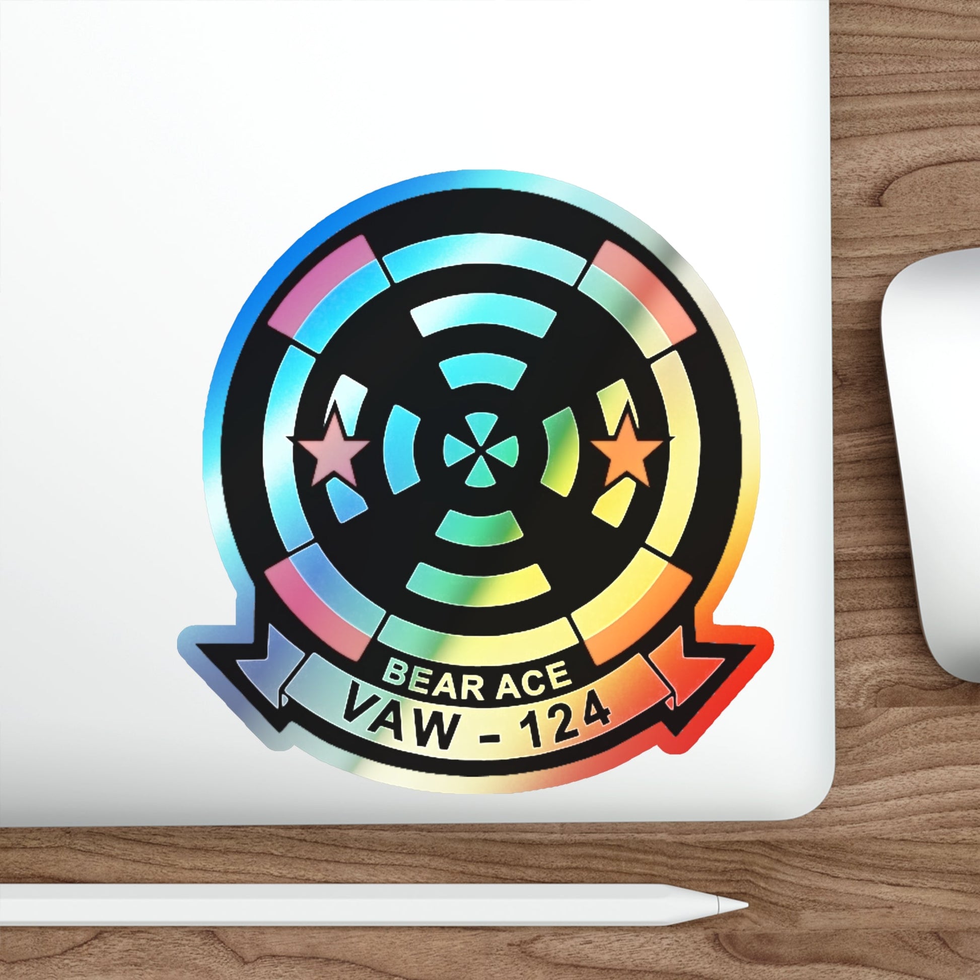 VAW 124 Bear Ace (U.S. Navy) Holographic STICKER Die-Cut Vinyl Decal-The Sticker Space