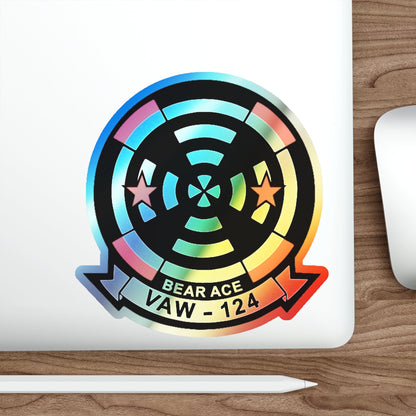 VAW 124 Bear Ace (U.S. Navy) Holographic STICKER Die-Cut Vinyl Decal-The Sticker Space