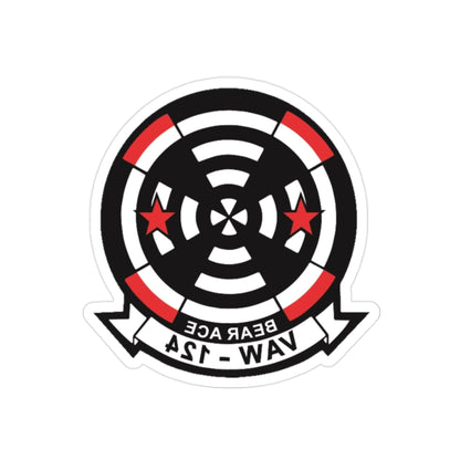 VAW 124 Bear Ace (U.S. Navy) REVERSE PRINT Transparent STICKER-2" × 2"-The Sticker Space