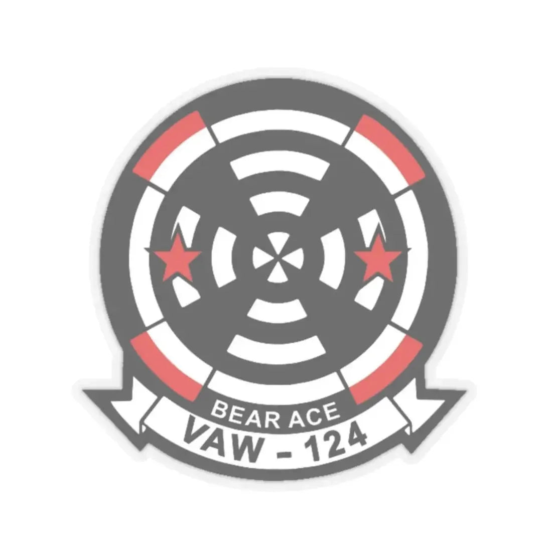 VAW 124 Bear Ace (U.S. Navy) STICKER Vinyl Kiss-Cut Decal 2 Inch Transparent - The Sticker Space