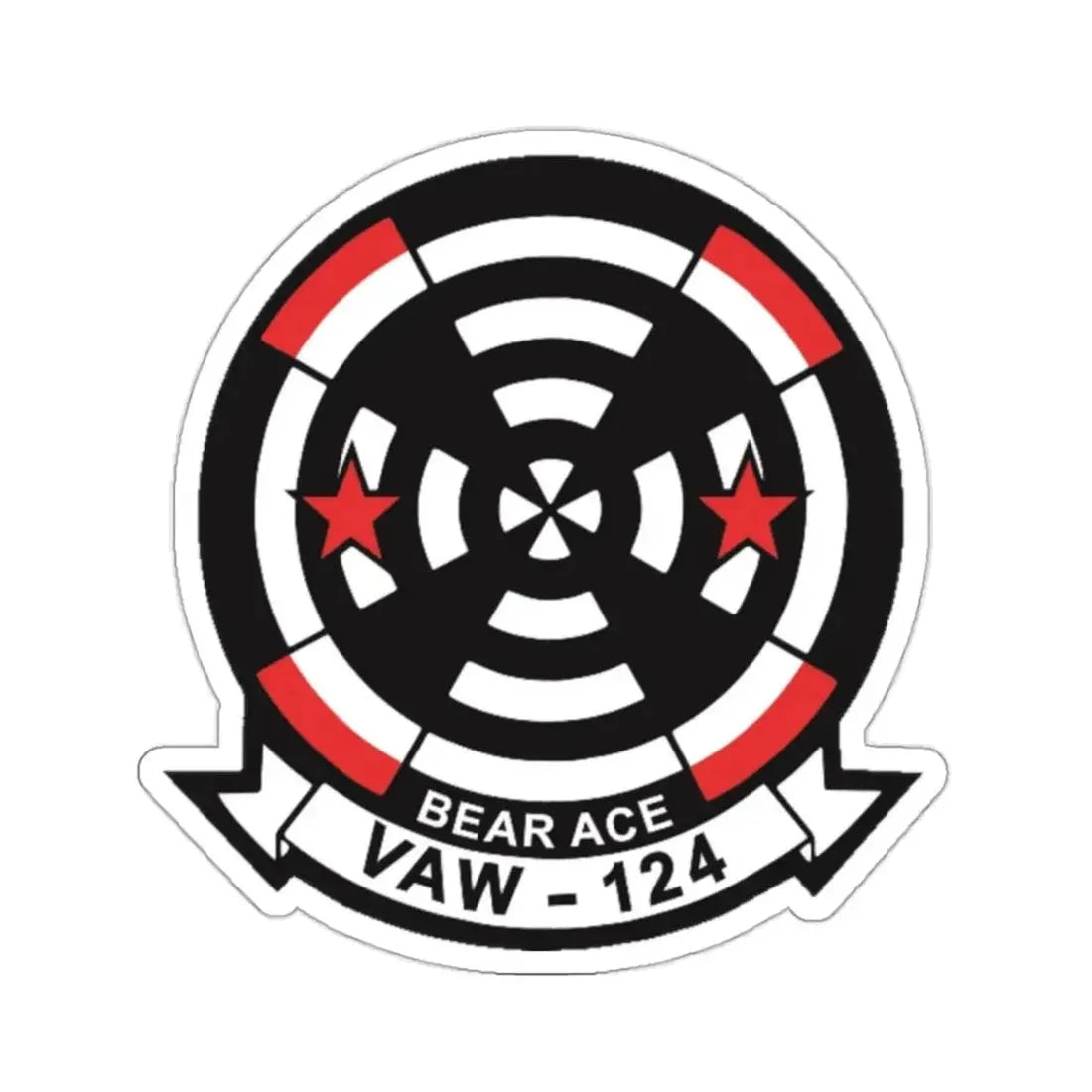 VAW 124 Bear Ace (U.S. Navy) STICKER Vinyl Kiss-Cut Decal 2 Inch White - The Sticker Space