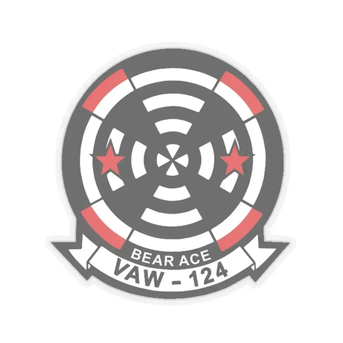 VAW 124 Bear Ace (U.S. Navy) STICKER Vinyl Kiss-Cut Decal 3 Inch Transparent - The Sticker Space