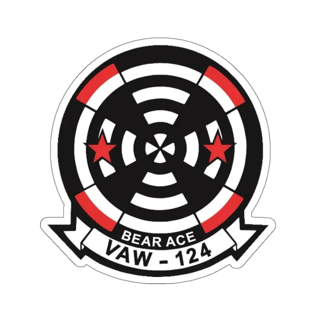 VAW 124 Bear Ace (U.S. Navy) STICKER Vinyl Kiss-Cut Decal 4 Inch White - The Sticker Space