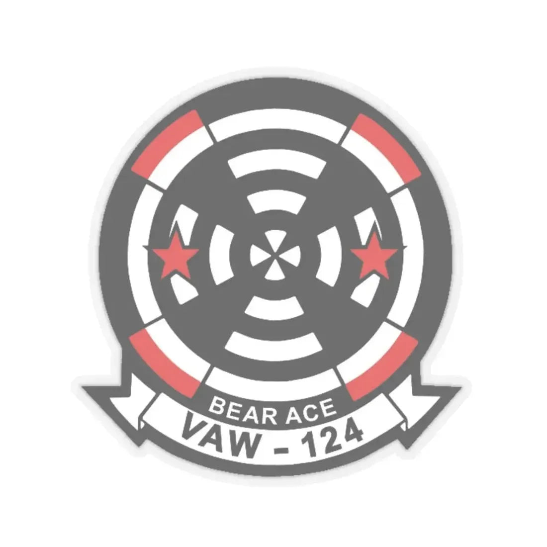 VAW 124 Bear Ace (U.S. Navy) STICKER Vinyl Kiss-Cut Decal 6 Inch Transparent - The Sticker Space