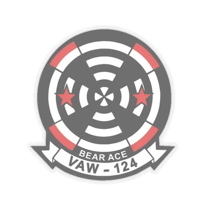 VAW 124 Bear Ace (U.S. Navy) STICKER Vinyl Kiss-Cut Decal 6 Inch Transparent - The Sticker Space