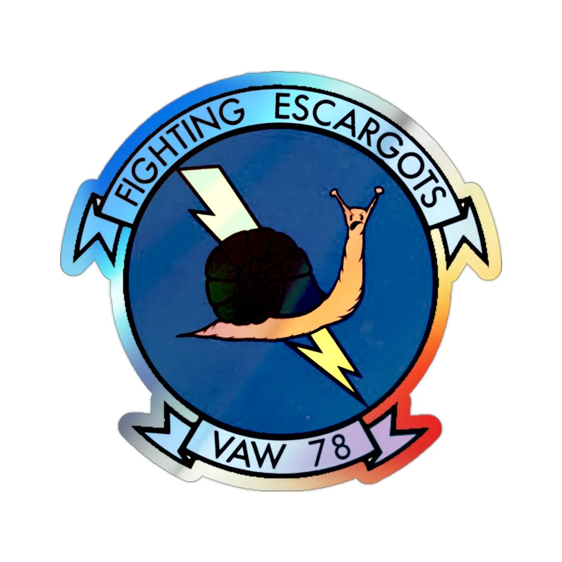 VAW 78 (U.S. Navy) Holographic STICKER Die-Cut Vinyl Decal 2 Inch Holographic - The Sticker Space