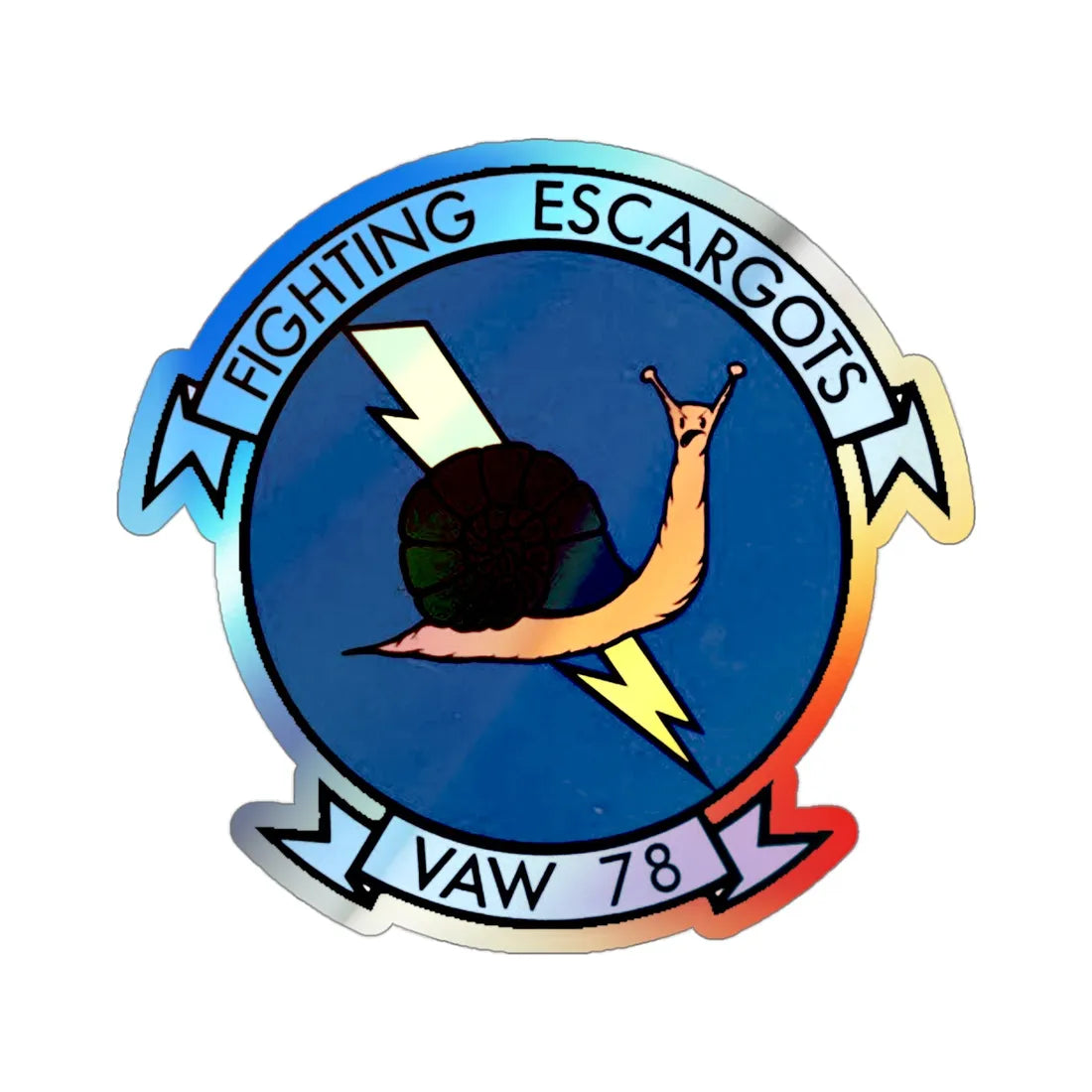 VAW 78 (U.S. Navy) Holographic STICKER Die-Cut Vinyl Decal 3 Inch Holographic - The Sticker Space
