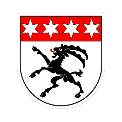 Vaz Obervaz wappen (Switzerland) (Coat of Arms) STICKER Vinyl Kiss-Cut Decal 4 Inch White - The Sticker Space