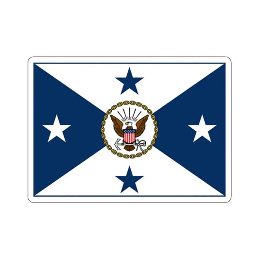 VCNO FLAG NO POLE (U.S. Navy) STICKER Vinyl Kiss-Cut Decal 2 Inch White - The Sticker Space