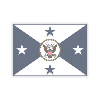 VCNO FLAG NO POLE (U.S. Navy) STICKER Vinyl Kiss-Cut Decal 3 Inch Transparent - The Sticker Space
