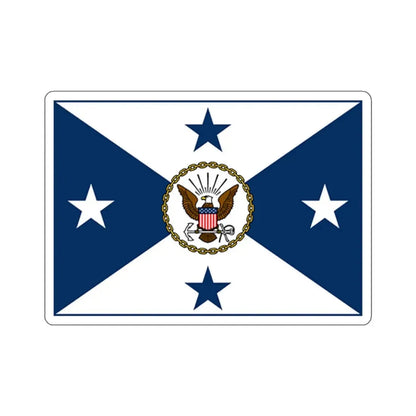 VCNO FLAG NO POLE (U.S. Navy) STICKER Vinyl Kiss-Cut Decal 3 Inch White - The Sticker Space