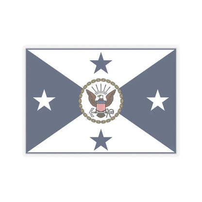 VCNO FLAG NO POLE (U.S. Navy) STICKER Vinyl Kiss-Cut Decal 4 Inch Transparent - The Sticker Space