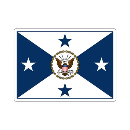 VCNO FLAG NO POLE (U.S. Navy) STICKER Vinyl Kiss-Cut Decal 4 Inch White - The Sticker Space