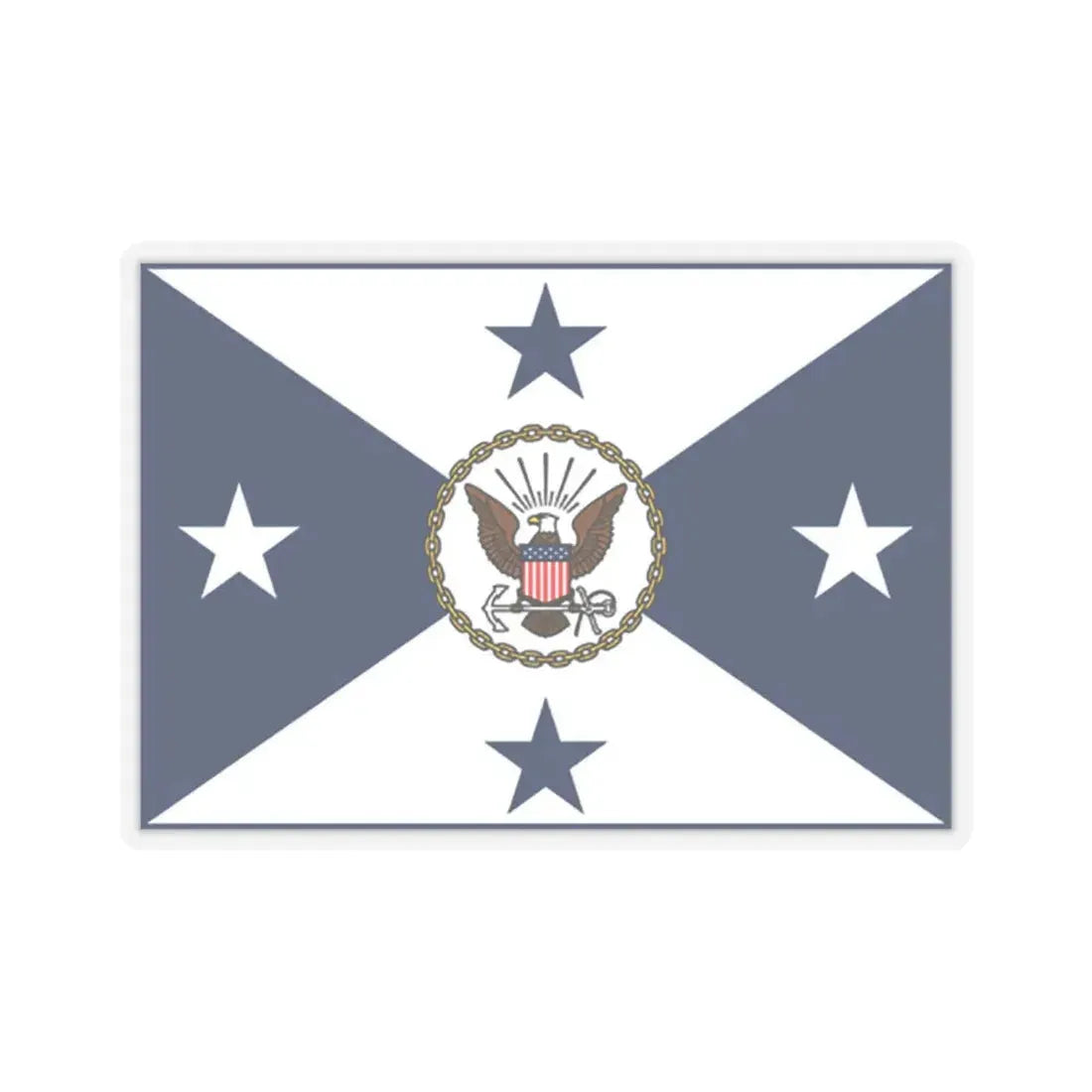 VCNO FLAG NO POLE (U.S. Navy) STICKER Vinyl Kiss-Cut Decal 6 Inch Transparent - The Sticker Space