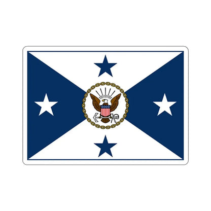 VCNO FLAG NO POLE (U.S. Navy) STICKER Vinyl Kiss-Cut Decal 6 Inch White - The Sticker Space