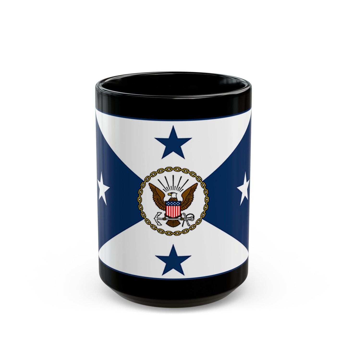 VCNO FLAG NO POLE. (U.S. Navy) Black Coffee Mug-15oz-The Sticker Space
