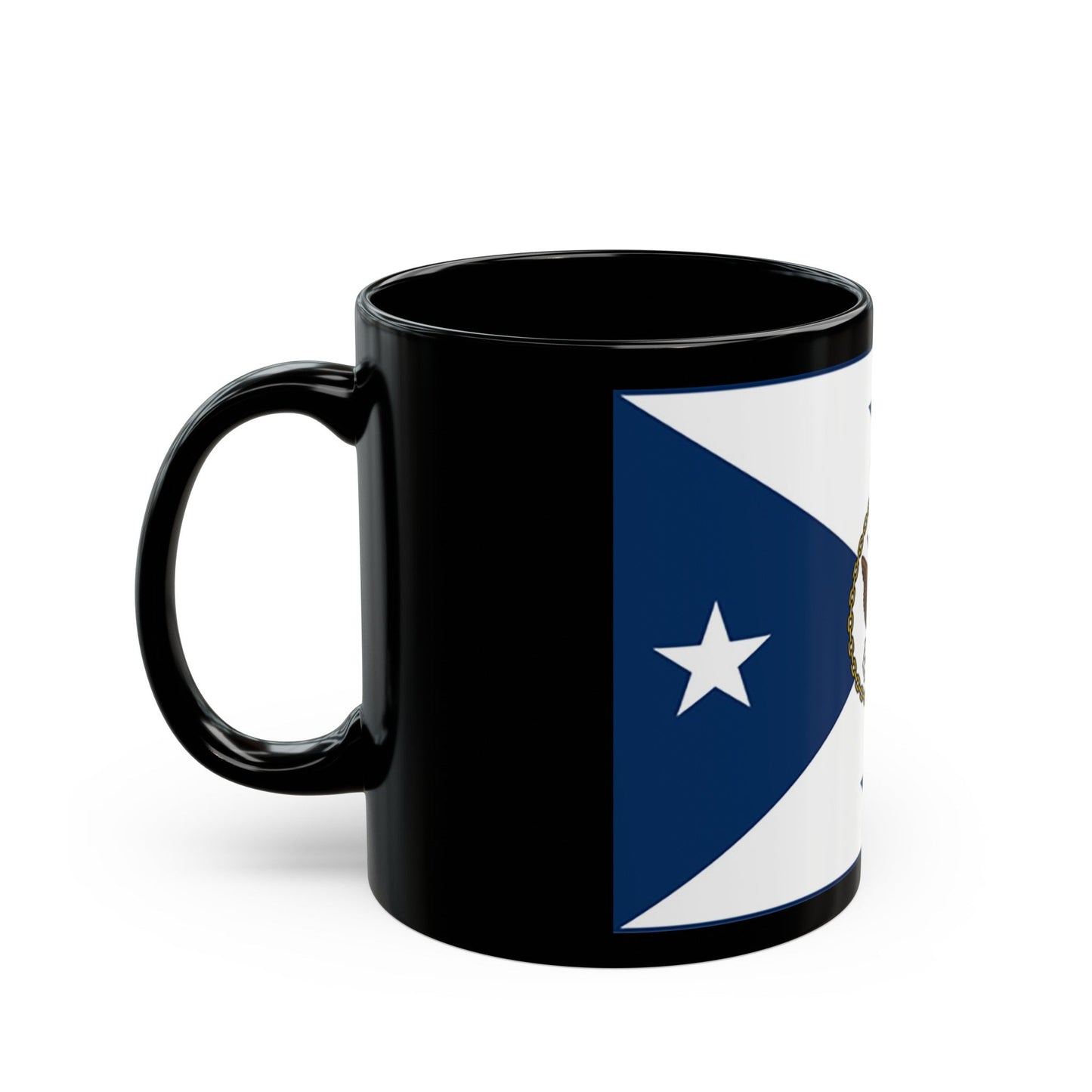 VCNO FLAG NO POLE. (U.S. Navy) Black Coffee Mug-The Sticker Space