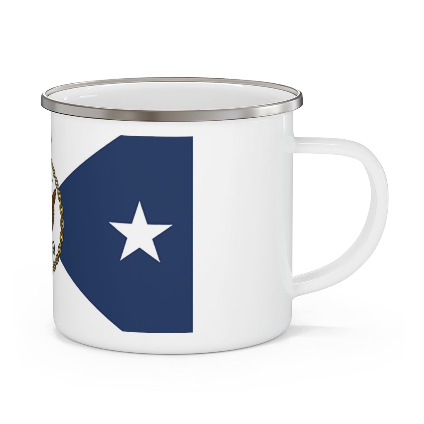 VCNO FLAG NO POLE. (U.S. Navy) Enamel Mug 12oz-12oz-The Sticker Space