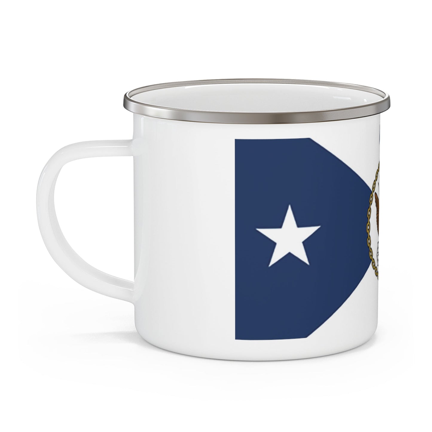 VCNO FLAG NO POLE. (U.S. Navy) Enamel Mug 12oz-12oz-The Sticker Space