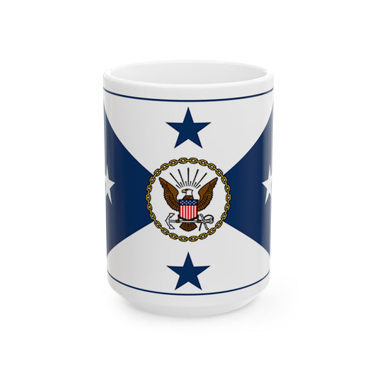 VCNO FLAG NO POLE. (U.S. Navy) White Coffee Mug-15oz-The Sticker Space