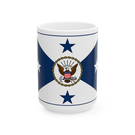 VCNO FLAG NO POLE. (U.S. Navy) White Coffee Mug-15oz-The Sticker Space
