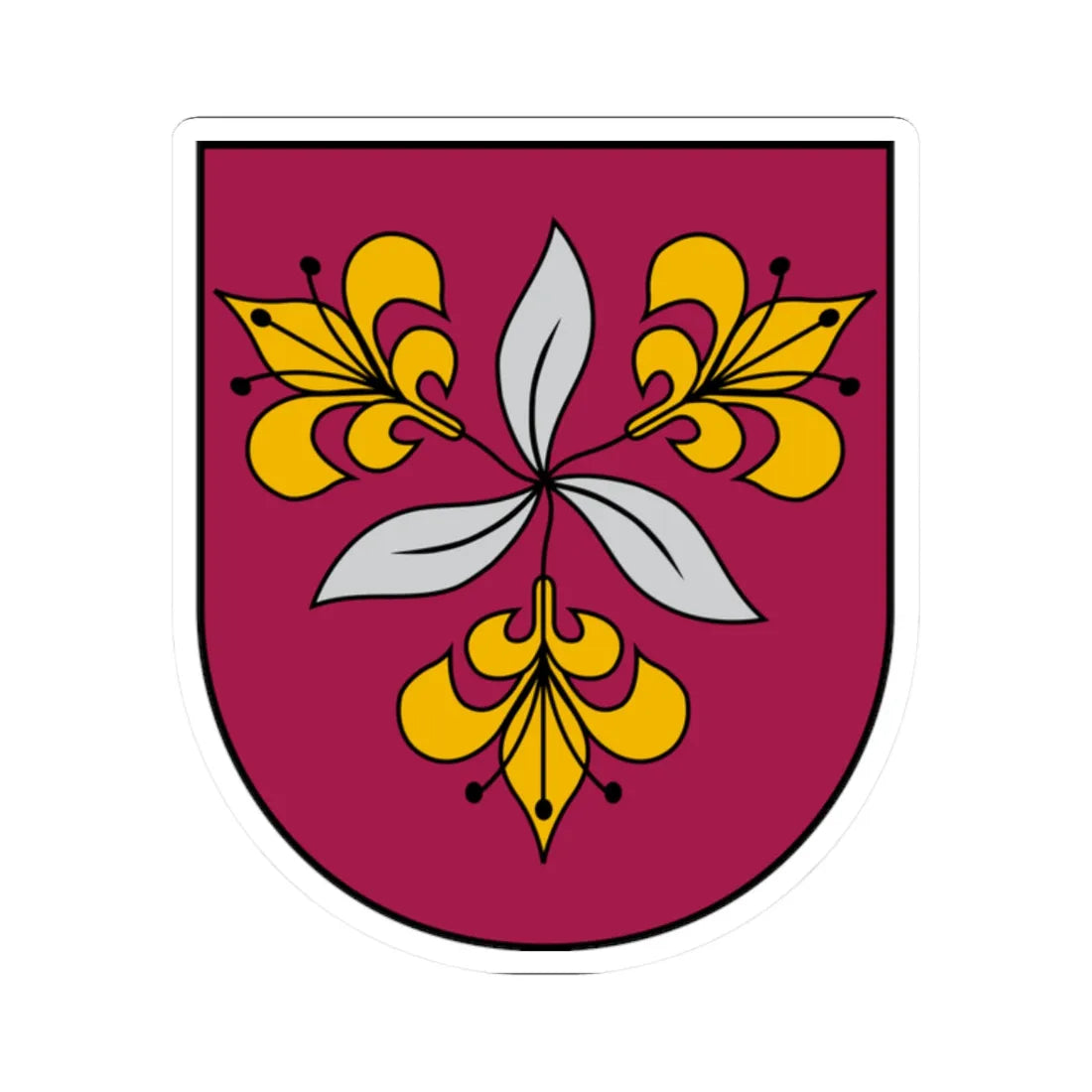 Vecumnieku novads COA (Latvia) (Coat of Arms) STICKER Vinyl Kiss-Cut Decal 2 Inch White - The Sticker Space