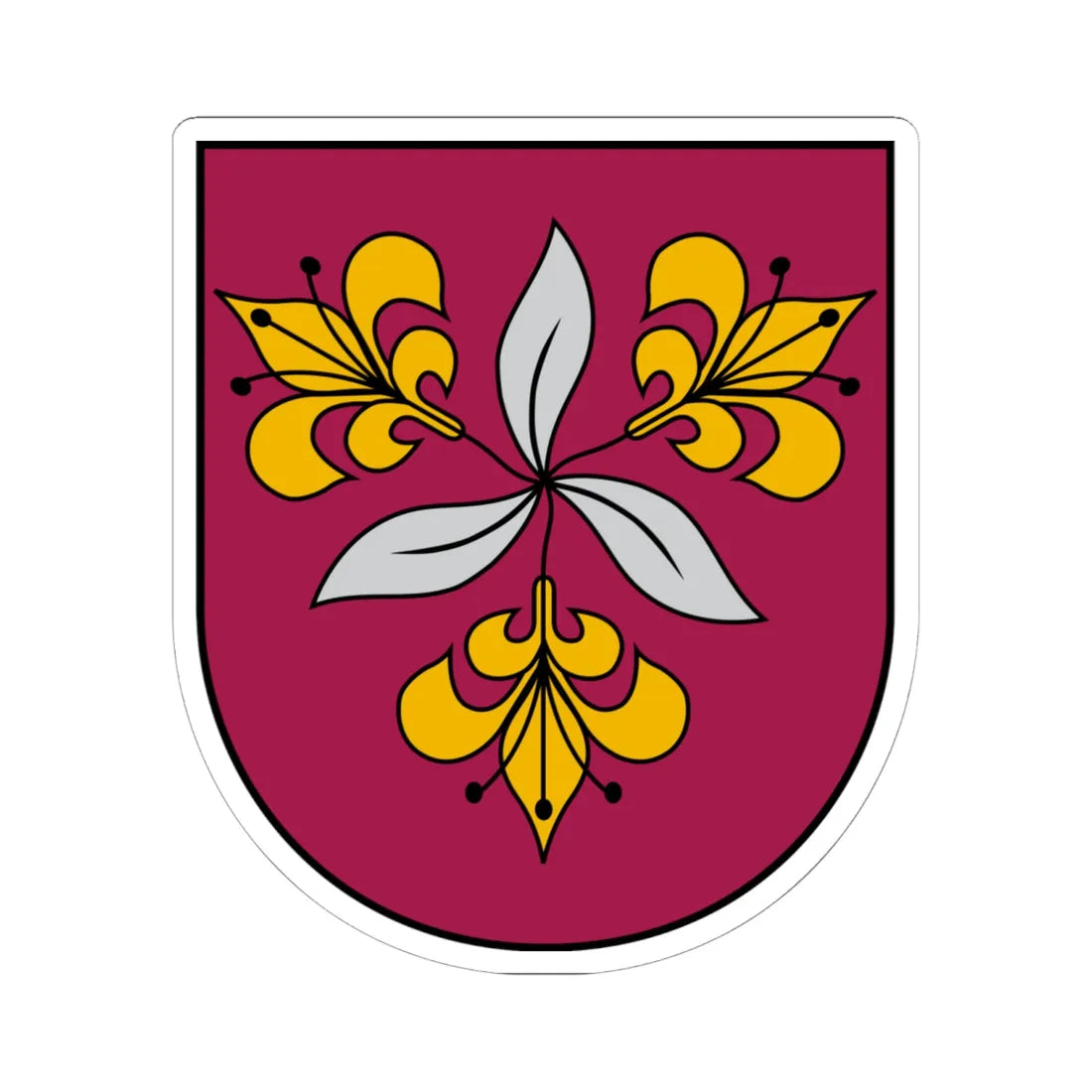 Vecumnieku novads COA (Latvia) (Coat of Arms) STICKER Vinyl Kiss-Cut Decal 6 Inch White - The Sticker Space