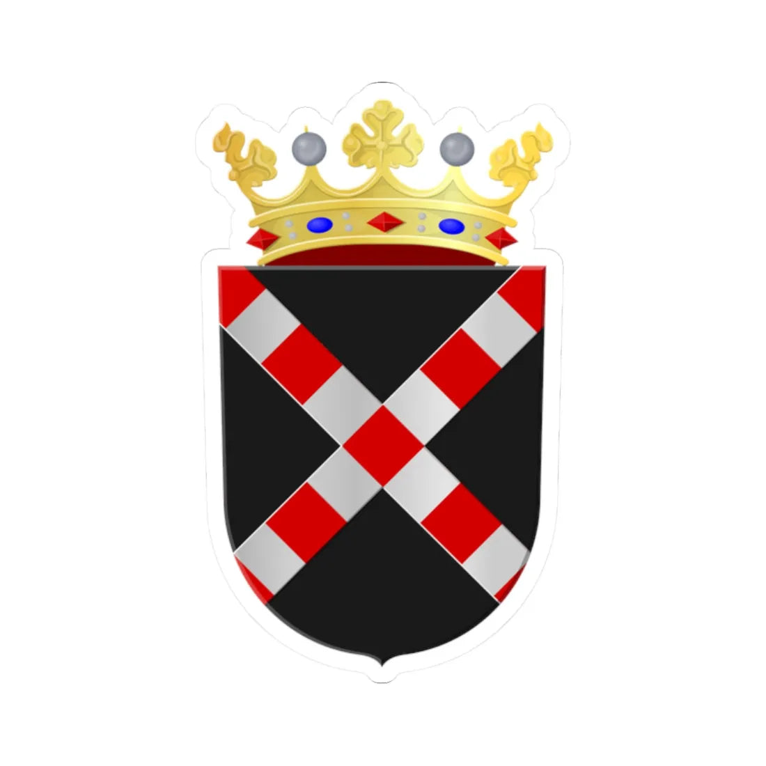 Veghel wapen (Netherlands) (Coat of Arms) STICKER Vinyl Kiss-Cut Decal 2 Inch White - The Sticker Space