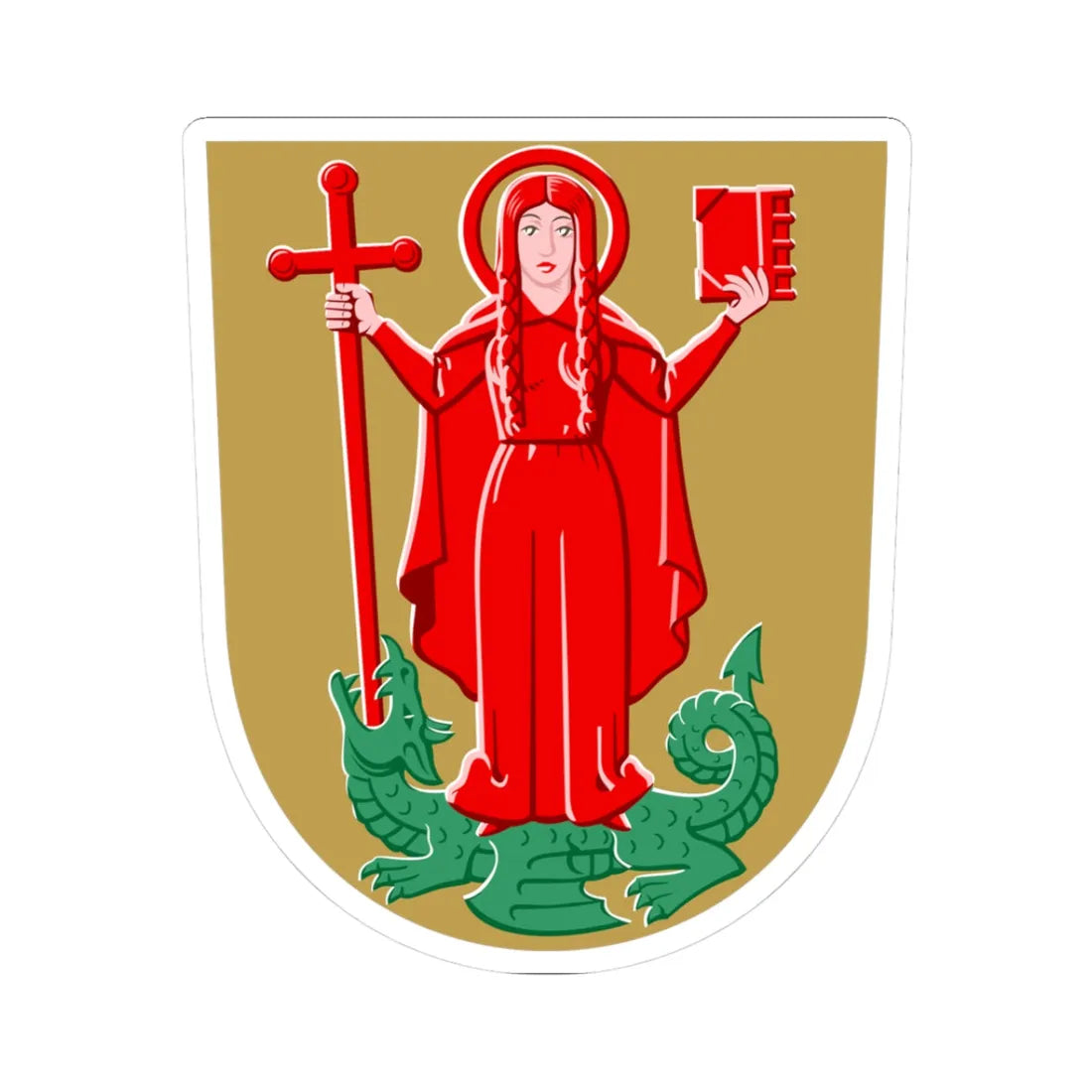 Vehmaa.vaakuna (Finland) (Coat of Arms) STICKER Vinyl Kiss-Cut Decal 3 Inch White - The Sticker Space