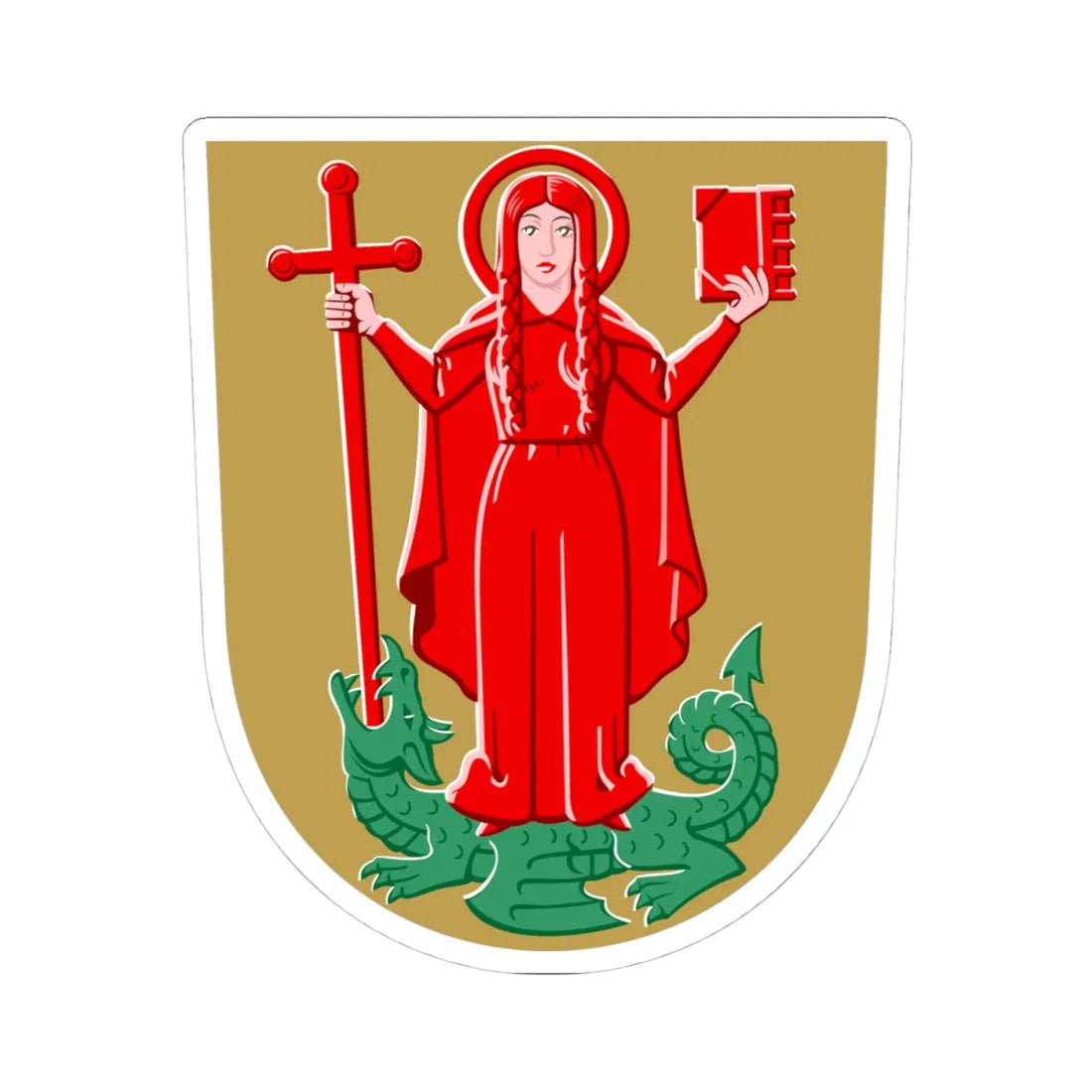 Vehmaa.vaakuna (Finland) (Coat of Arms) STICKER Vinyl Kiss-Cut Decal 4 Inch White - The Sticker Space