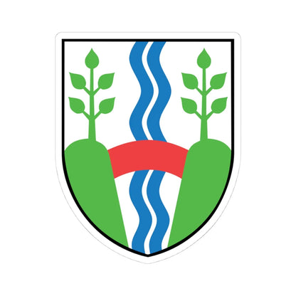 Vejle Kommune coa (Denmark) (Coat of Arms) STICKER Vinyl Kiss-Cut Decal 4 Inch White - The Sticker Space