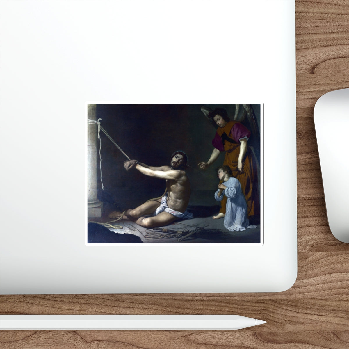 VELAZQUEZ, Diego Rodriguez de Silva y - Christ contemplated by the Christian Soul (Artwork) STICKER Vinyl Die-Cut Decal-The Sticker Space