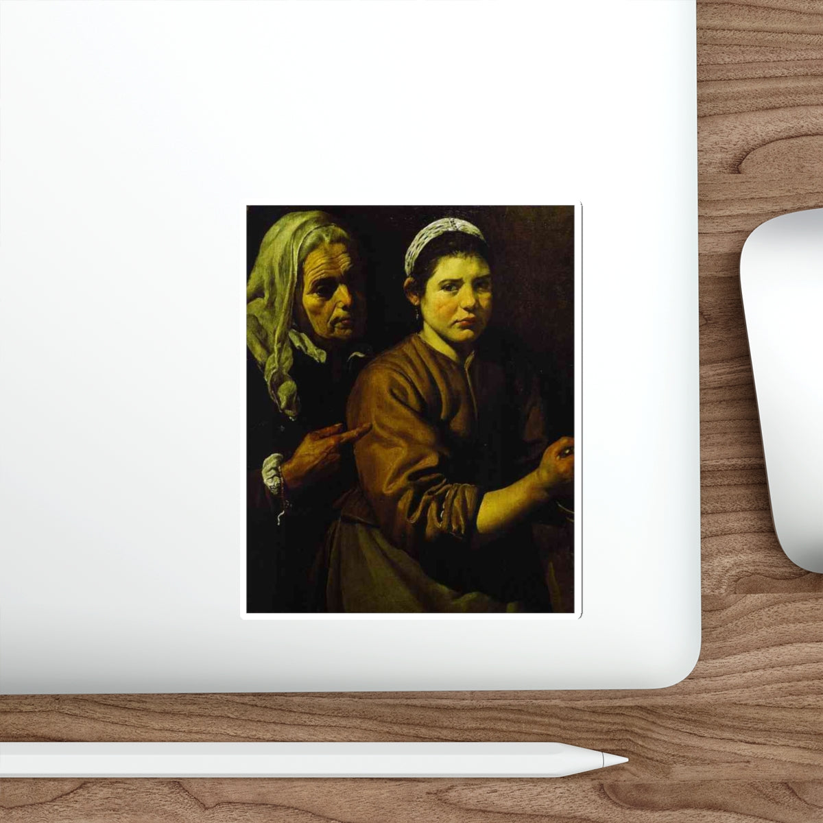 VELAZQUEZ, Diego Rodriguez de Silva y - Christ in the House of Martha and Mary d (Artwork) STICKER Vinyl Die-Cut Decal-The Sticker Space