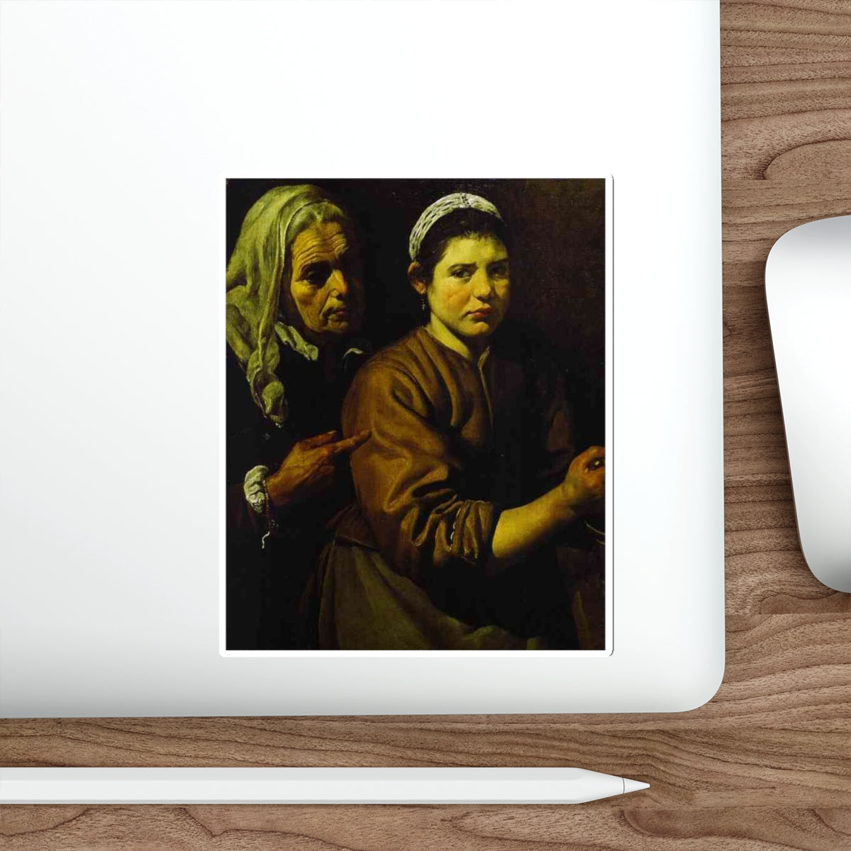 VELAZQUEZ, Diego Rodriguez de Silva y - Christ in the House of Martha and Mary d (Artwork) STICKER Vinyl Die-Cut Decal-The Sticker Space