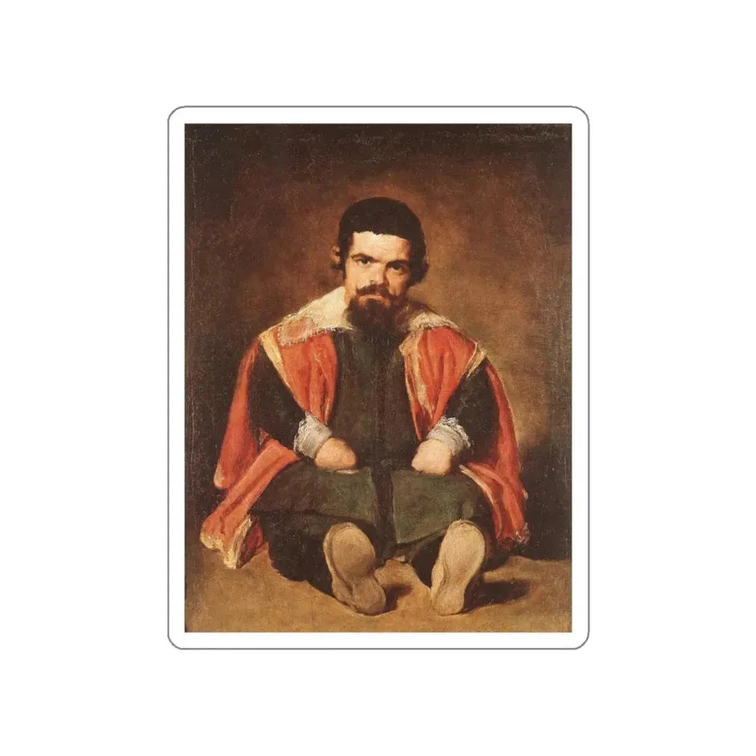 VELAZQUEZ, Diego Rodriguez de Silva y - Don Sebastian de Morra (Artwork) STICKER Vinyl Die-Cut Decal White Die-Cut 3 Inch - The Sticker Space