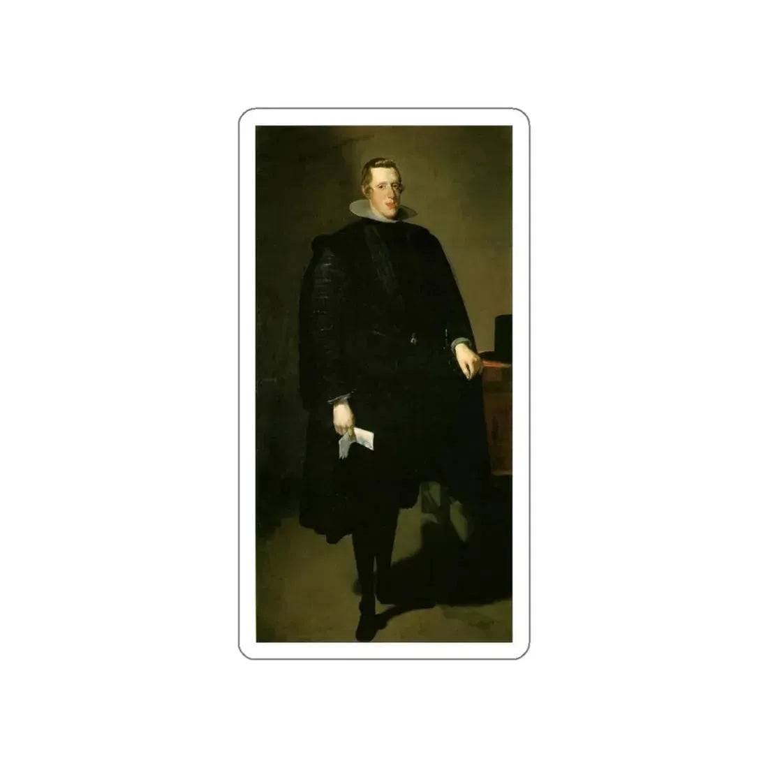 VELAZQUEZ, Diego Rodriguez de Silva y - Philip IV (Artwork) STICKER Vinyl Die-Cut Decal White Die-Cut 3 Inch - The Sticker Space