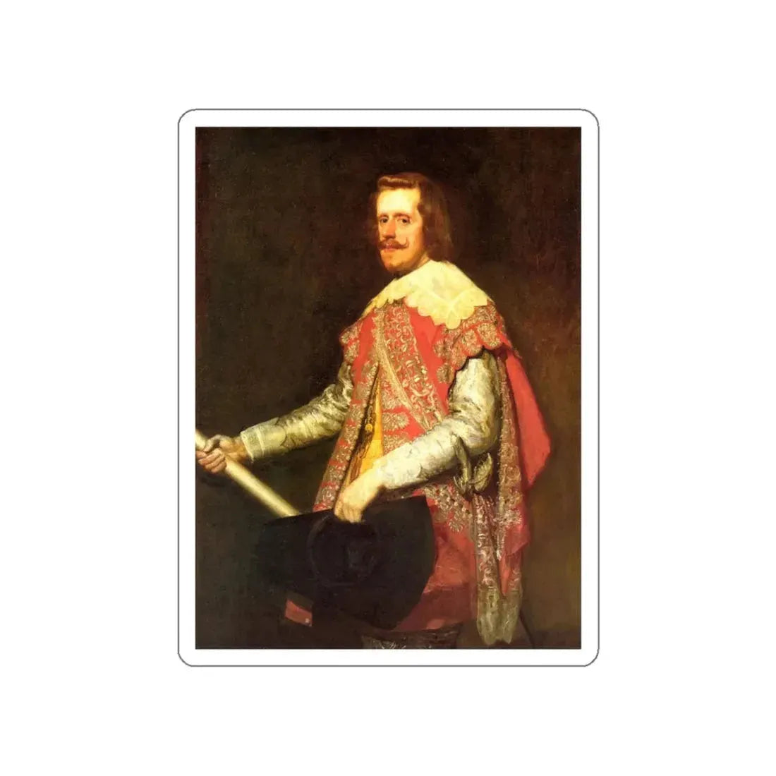 VELAZQUEZ, Diego Rodriguez de Silva y - Philip IV at Fraga (Artwork) STICKER Vinyl Die-Cut Decal White Die-Cut 3 Inch - The Sticker Space