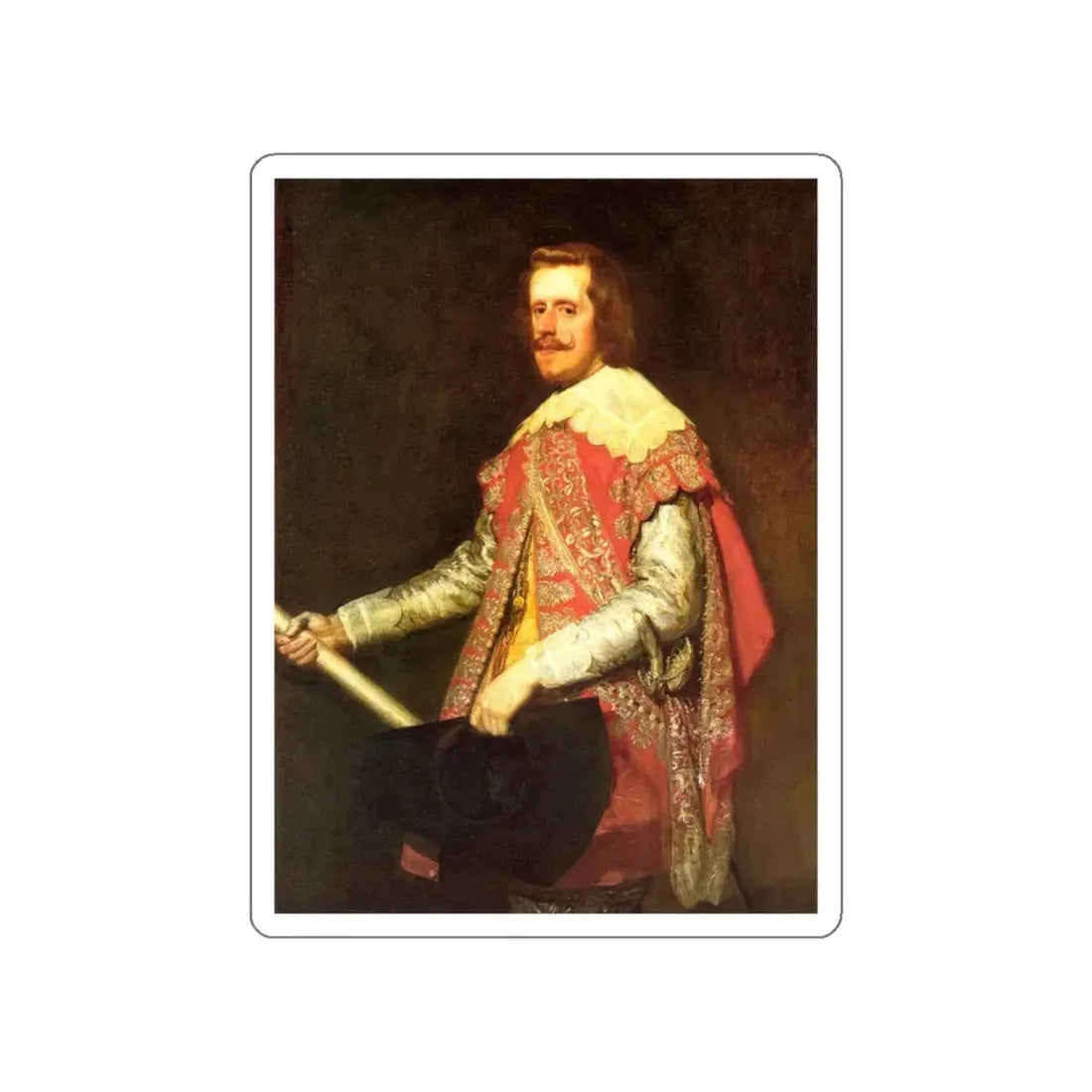 VELAZQUEZ, Diego Rodriguez de Silva y - Philip IV at Fraga (Artwork) STICKER Vinyl Die-Cut Decal White Die-Cut 4 Inch - The Sticker Space