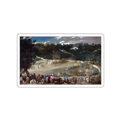 VELAZQUEZ, Diego Rodriguez de Silva y - Philip IV hunting Wild Boar (La Tela Real) (Artwork) STICKER Vinyl Die-Cut Decal White Die-Cut 4 Inch - The Sticker Space