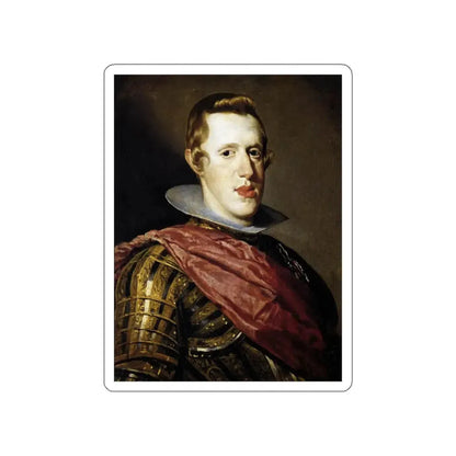 VELAZQUEZ, Diego Rodriguez de Silva y - Philip IV in Armour (Artwork) STICKER Vinyl Die-Cut Decal White Die-Cut 6 Inch - The Sticker Space
