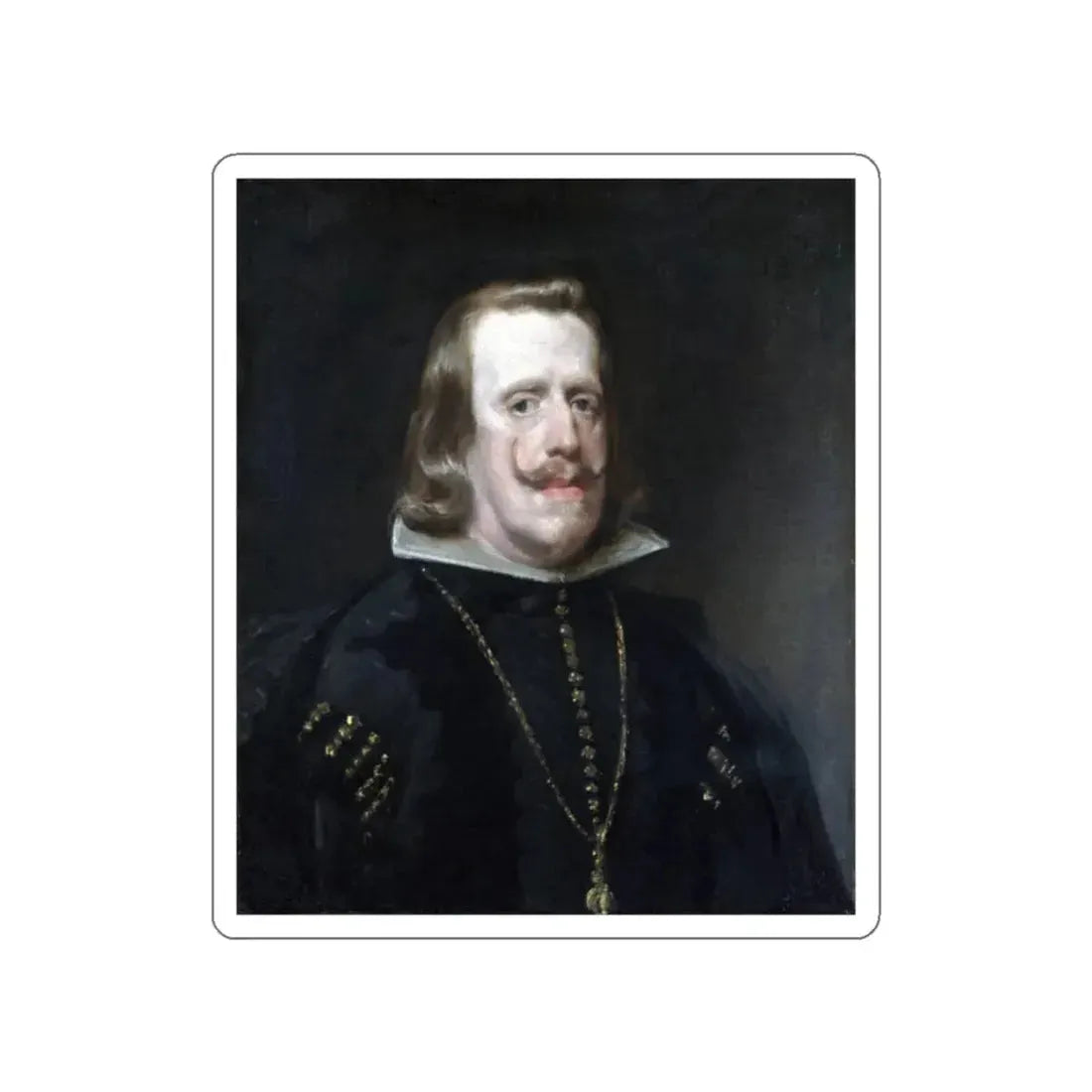 VELAZQUEZ, Diego Rodriguez de Silva y - Philip IV of Spain (Artwork) STICKER Vinyl Die-Cut Decal White Die-Cut 2 Inch - The Sticker Space
