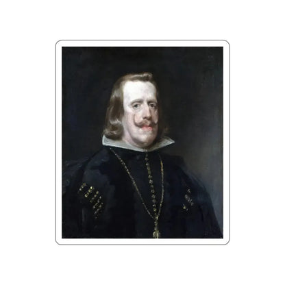 VELAZQUEZ, Diego Rodriguez de Silva y - Philip IV of Spain (Artwork) STICKER Vinyl Die-Cut Decal White Die-Cut 4 Inch - The Sticker Space