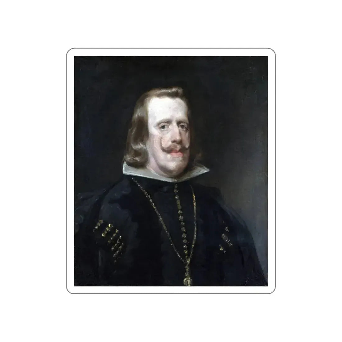 VELAZQUEZ, Diego Rodriguez de Silva y - Philip IV of Spain (Artwork) STICKER Vinyl Die-Cut Decal White Die-Cut 5 Inch - The Sticker Space